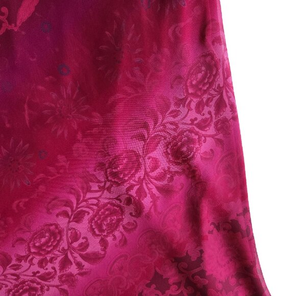 After Dark Floral Spaghetti Strap Midi Cocktail Dress, Red Burgundy Women's 10 - Picture 4 of 9